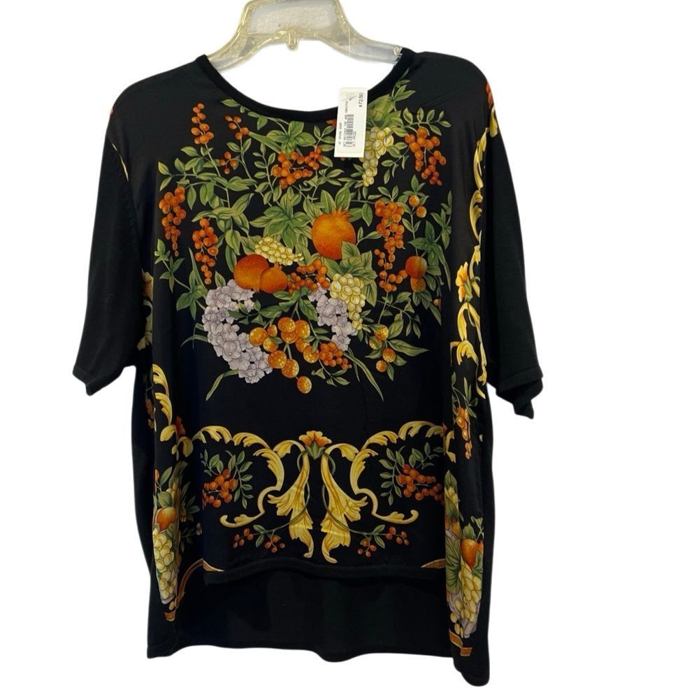 Sf opera vintage sweater set Floral Print Sz.M. Silk